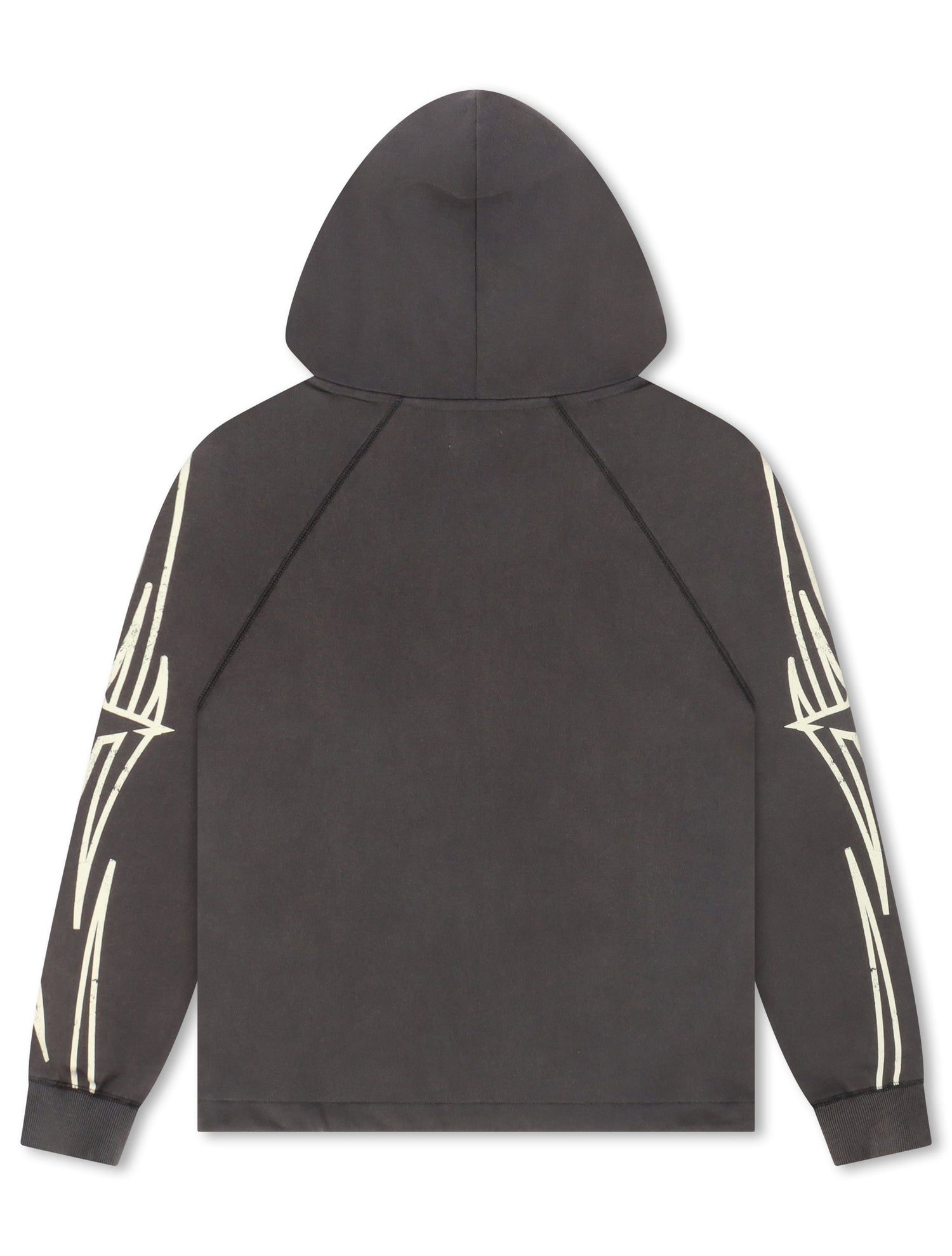 BLDG4 Streak Zip-up Hoodie - Charcoal Art by Denim Exchange
