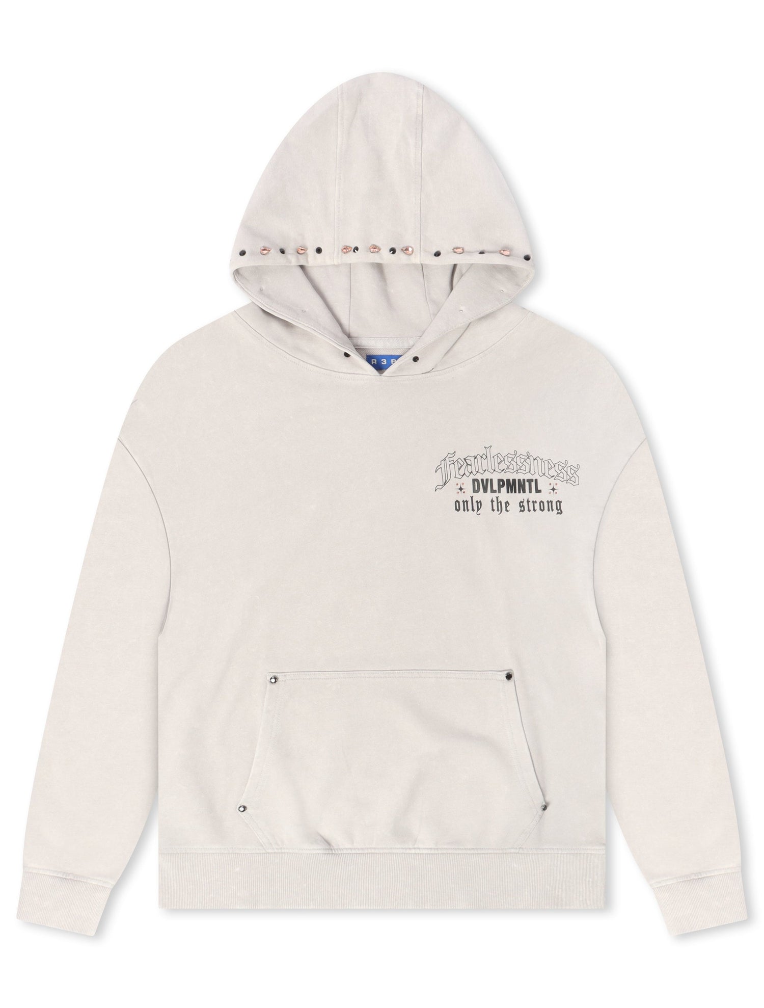 Rebel Denim Fearlessness Hoodie - Grey by Denim Exchange