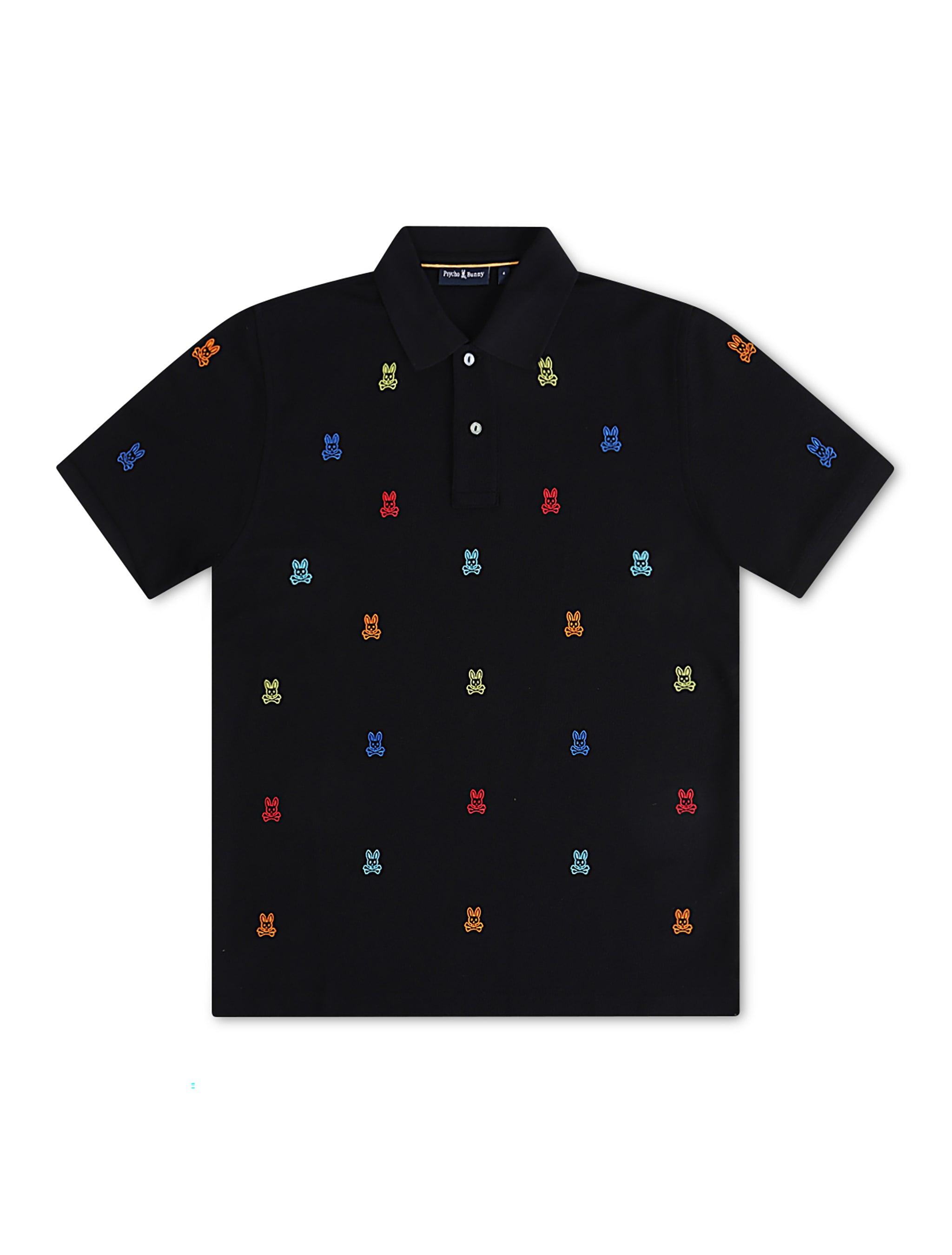 Psycho Bunny Bonham Pique Polo - Black by Denim Exchange