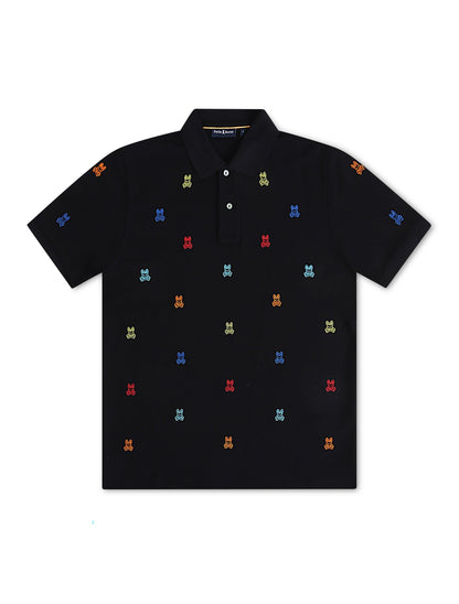 Psycho Bunny Bonham Pique Polo - Black by Denim Exchange