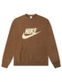 Nike Mens Club Crewneck - Mosswood Brown by Denim Exchange