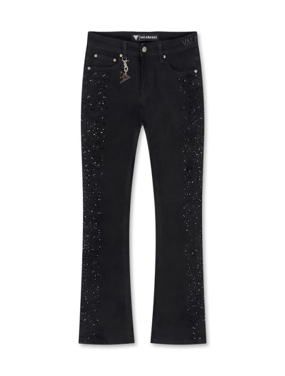 Valabasas Shock Stacked Jeans - Jet Black by Denim Exchange