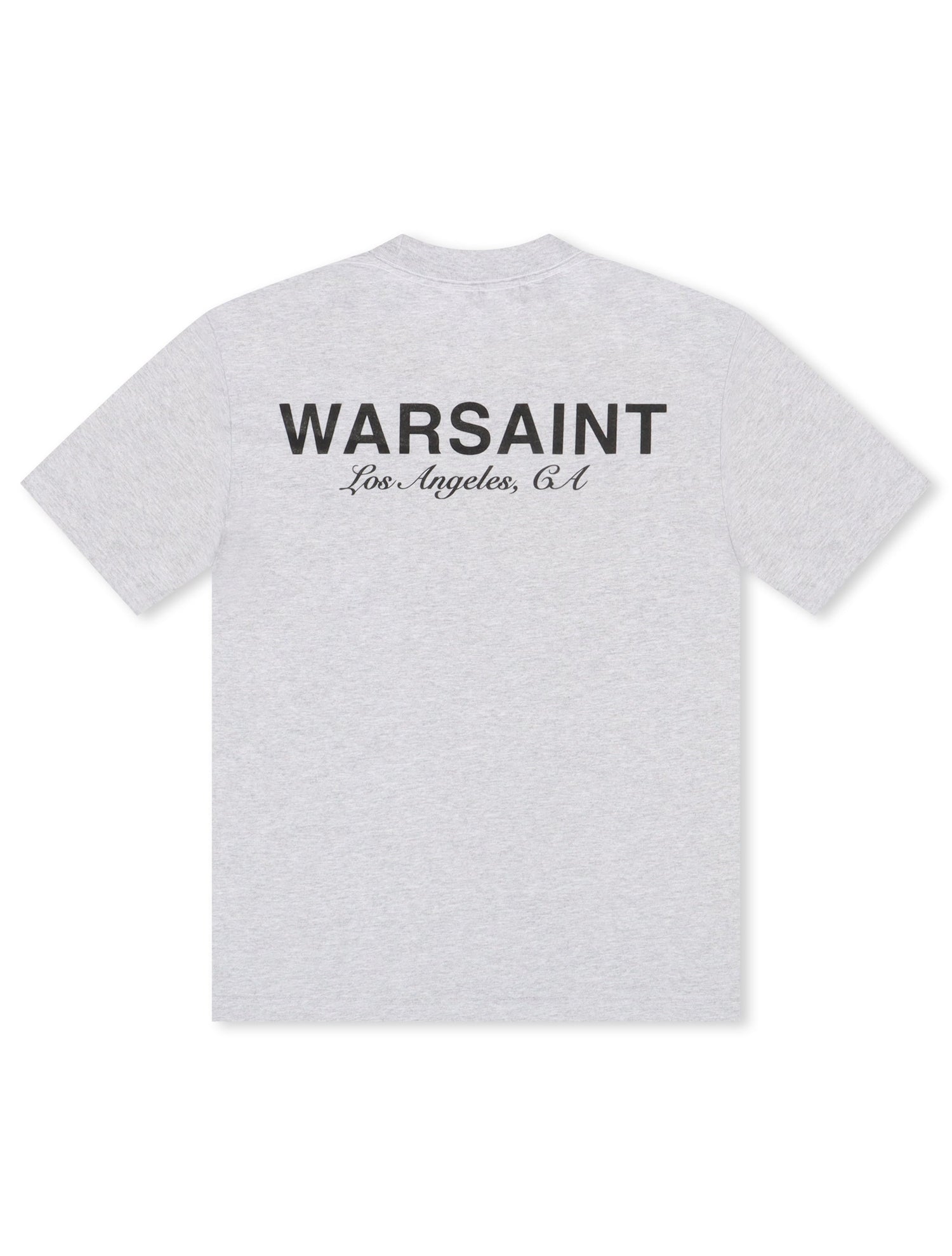 Warsaint Script Tee - Heather Grey by Denim Exchange