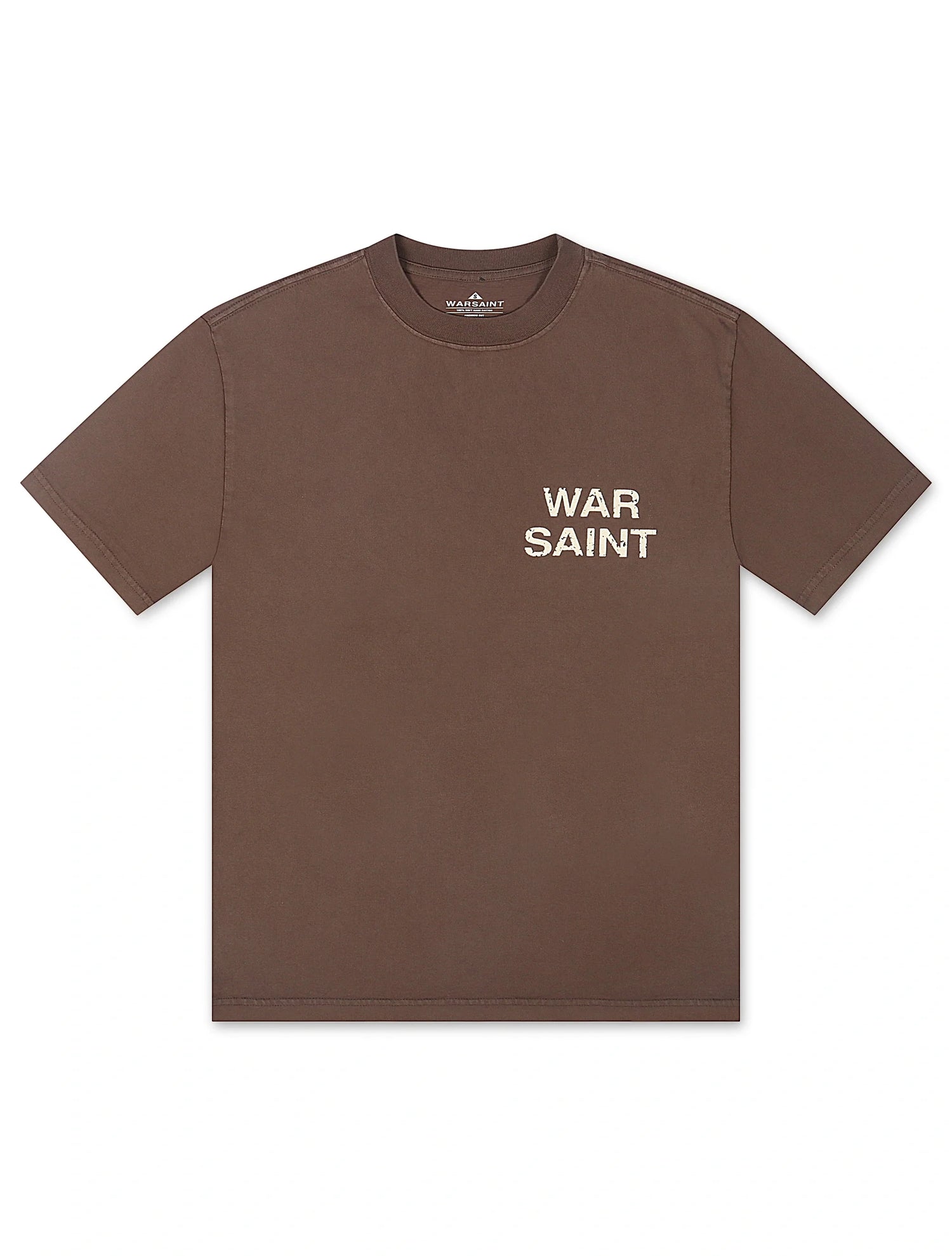 Warsaint LA Script Tee - Brown/White by Denim Exchange