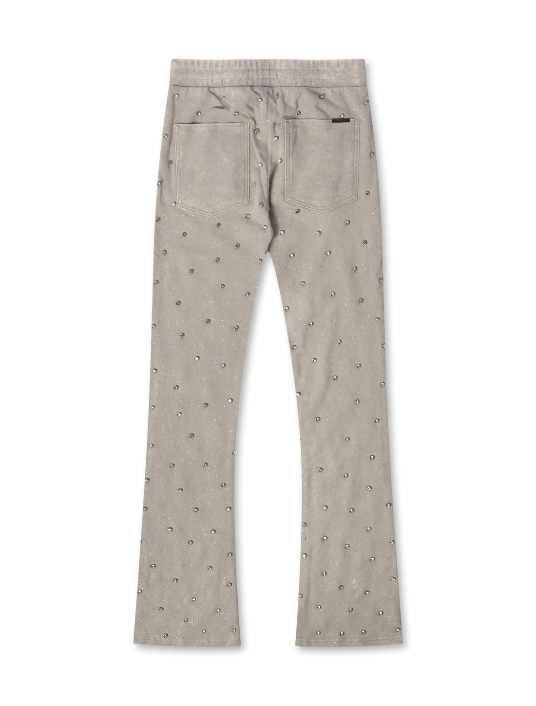 Rebel Denim Diamond Stacked Sweatpants - Grey by Denim Exchange