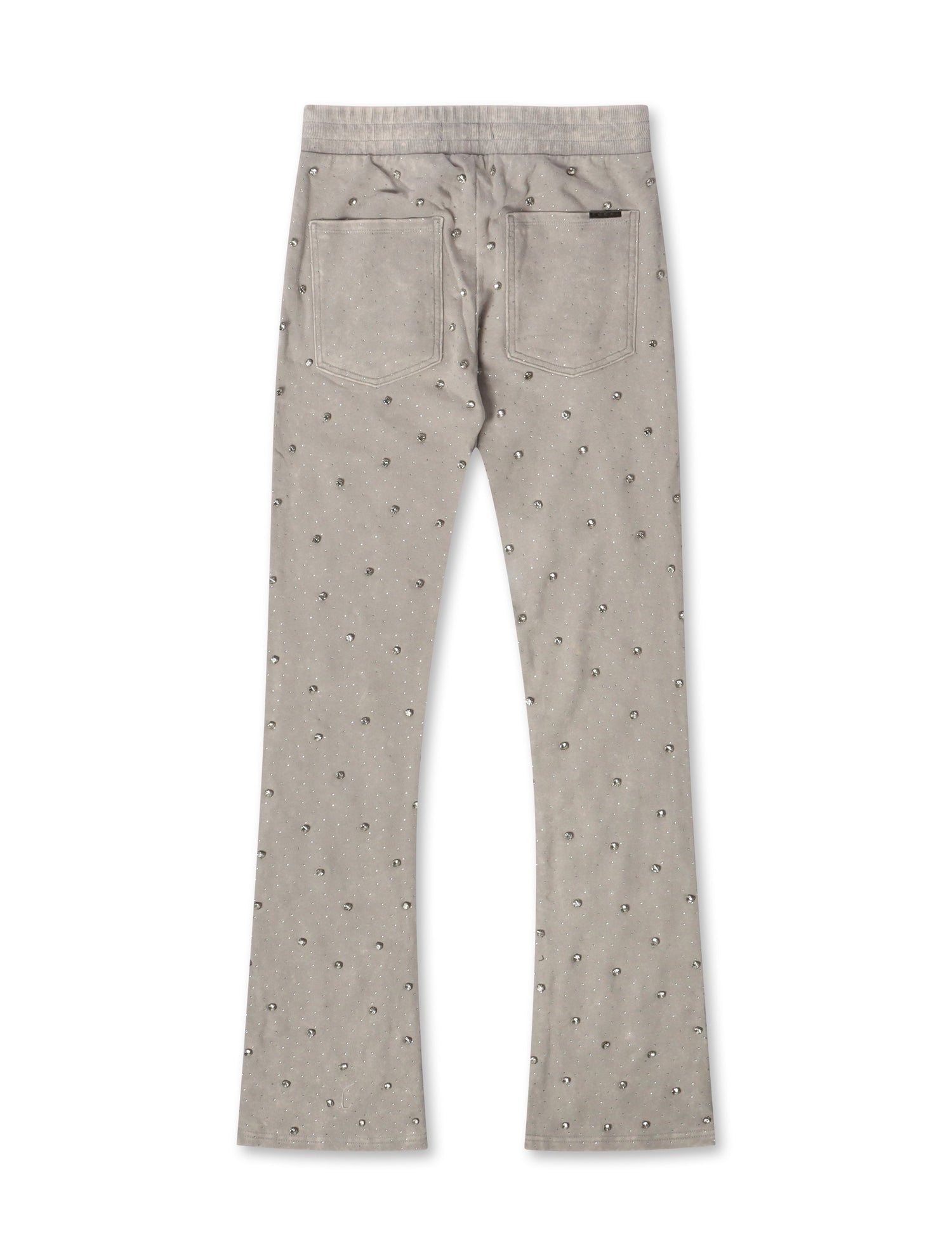Rebel Denim Diamond Stacked Sweatpants - Grey by Denim Exchange