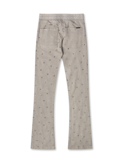 Rebel Denim Diamond Stacked Sweatpants - Grey by Denim Exchange