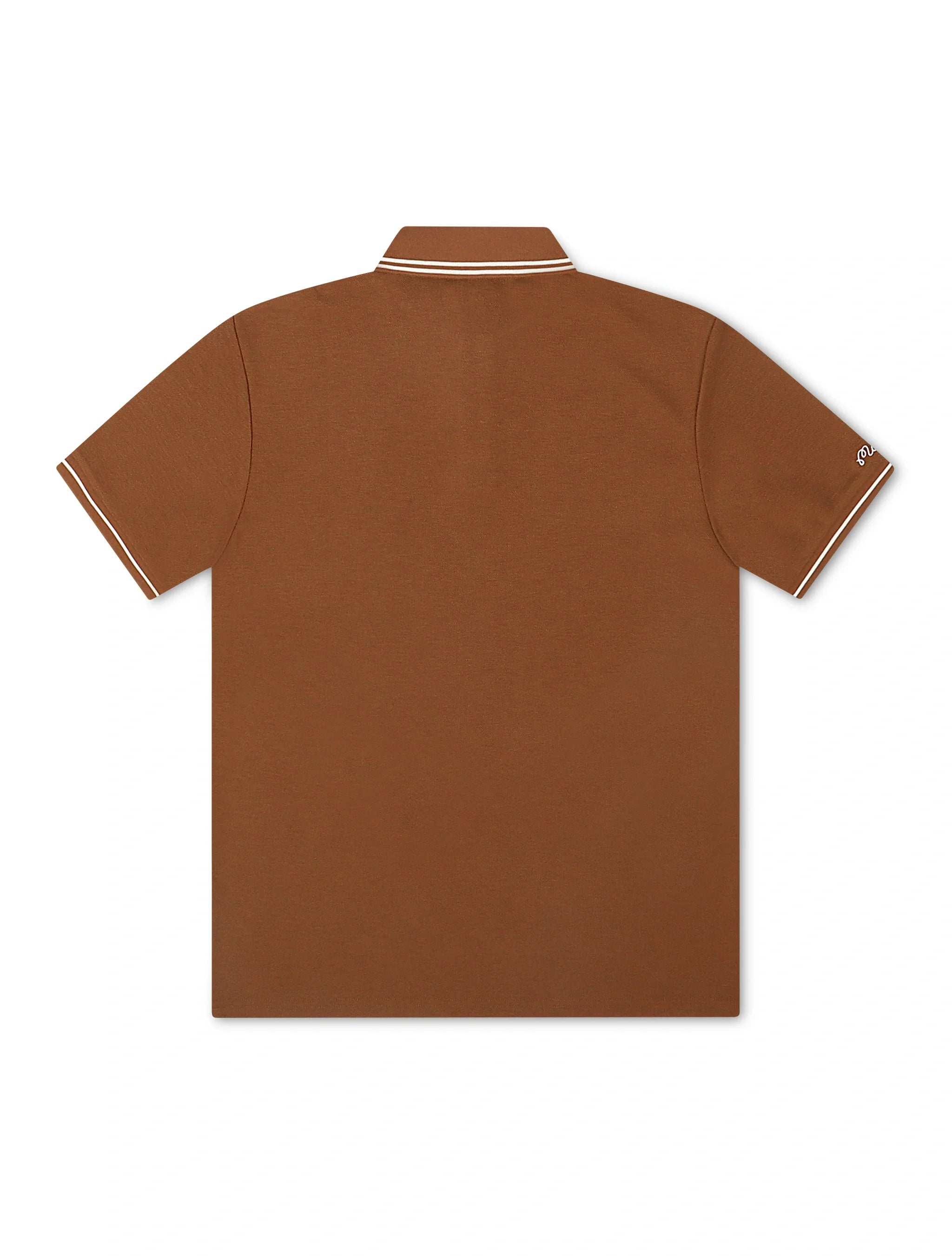 Malbon Fairway Applique Pique Polo - British Tan by Denim Exchange