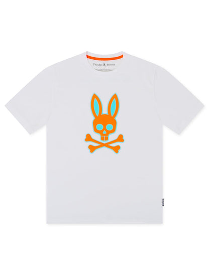 Psycho Bunny Wellington Graphic Tee - White by Denim Exchange