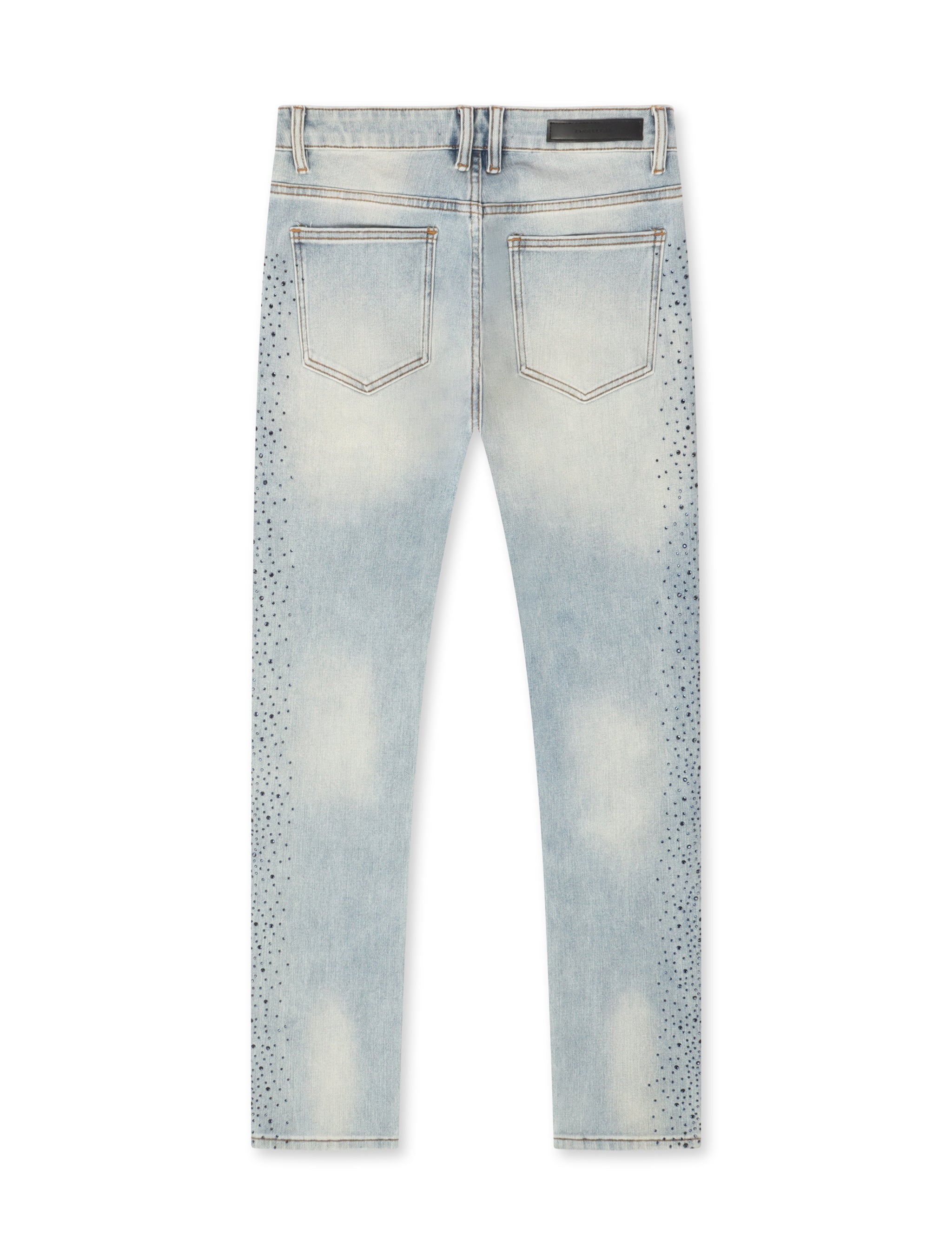 Embellish Frost Denim Slim Jeans - Blue by Denim Exchange