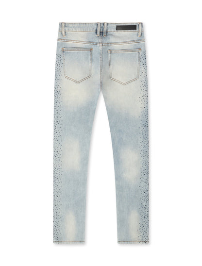 Embellish Frost Denim Slim Jeans - Blue by Denim Exchange