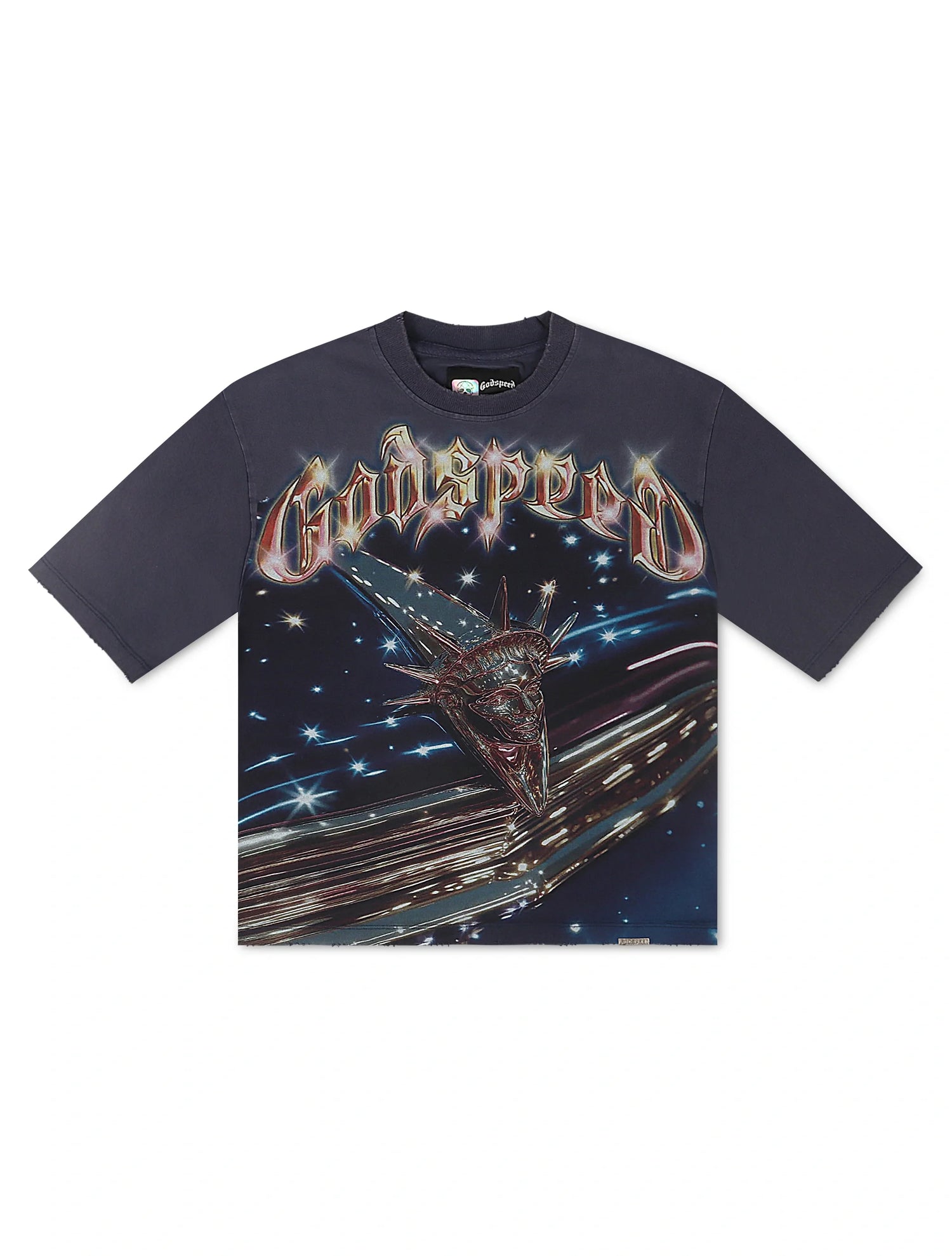 Godspeed Liberty Cruiser Boxy Tee - Navy by Denim Exchange