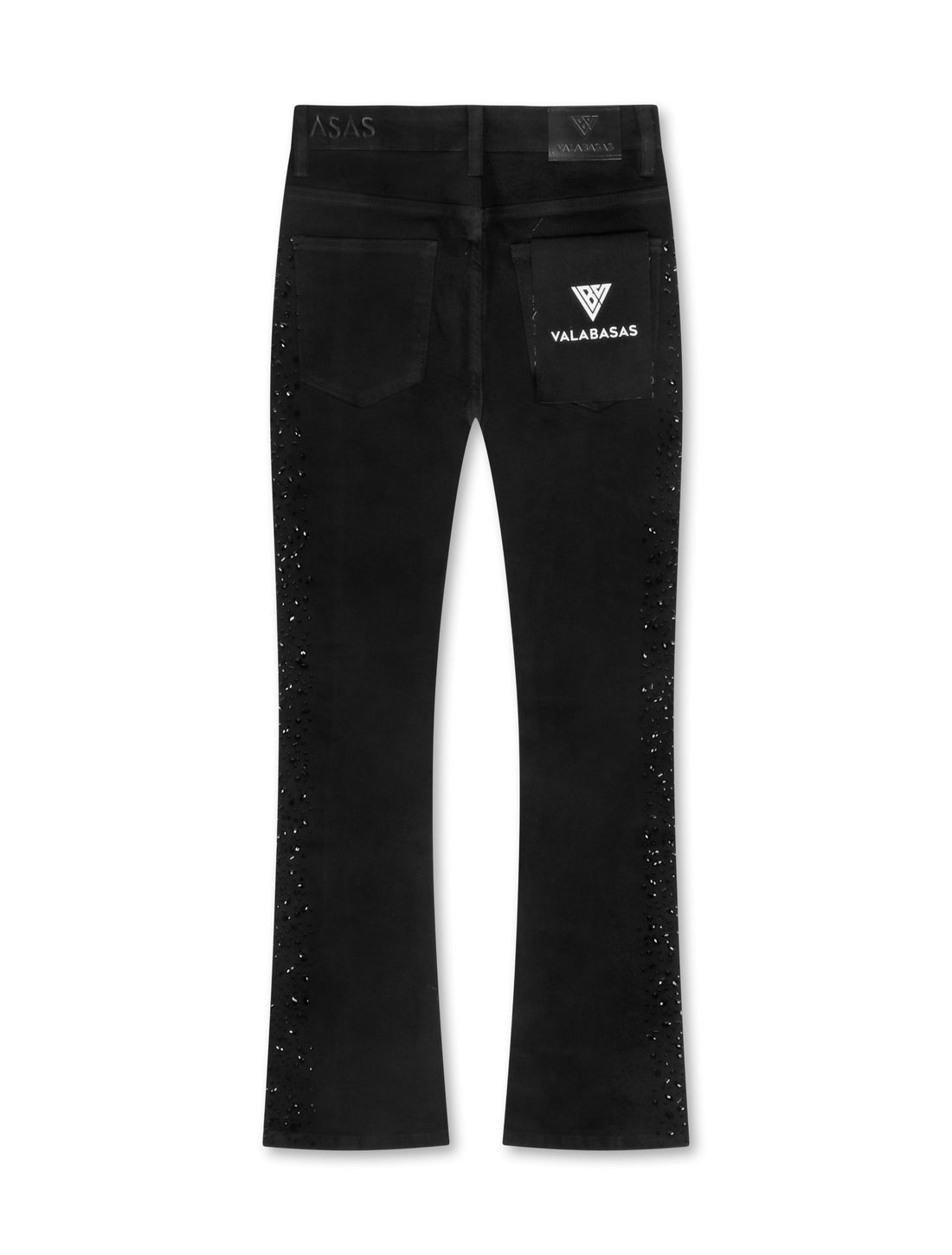 Valabasas Shock Stacked Jeans - Jet Black by Denim Exchange