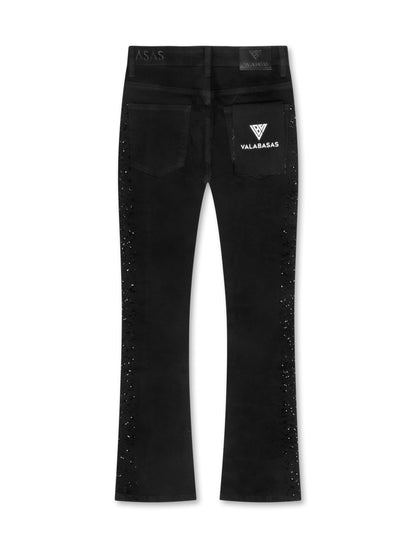 Valabasas Shock Stacked Jeans - Jet Black by Denim Exchange
