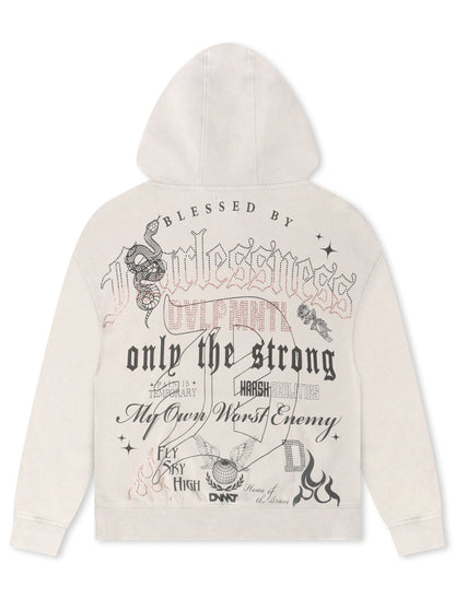 Rebel Denim Fearlessness Hoodie - Grey by Denim Exchange