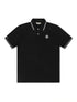 Malbon Fairway Applique Pique Polo - Black by Denim Exchange