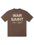 Warsaint LA Script Tee - Brown/White by Denim Exchange