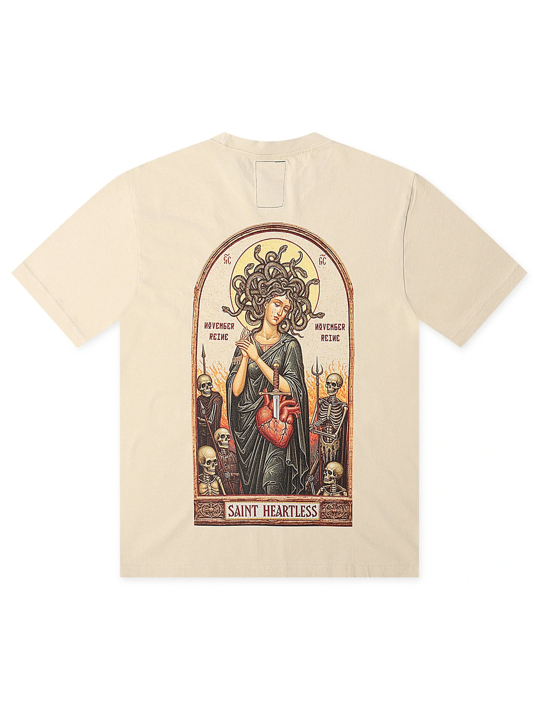 November Reign Saint Heartless Tee - Tan by Denim Exchange