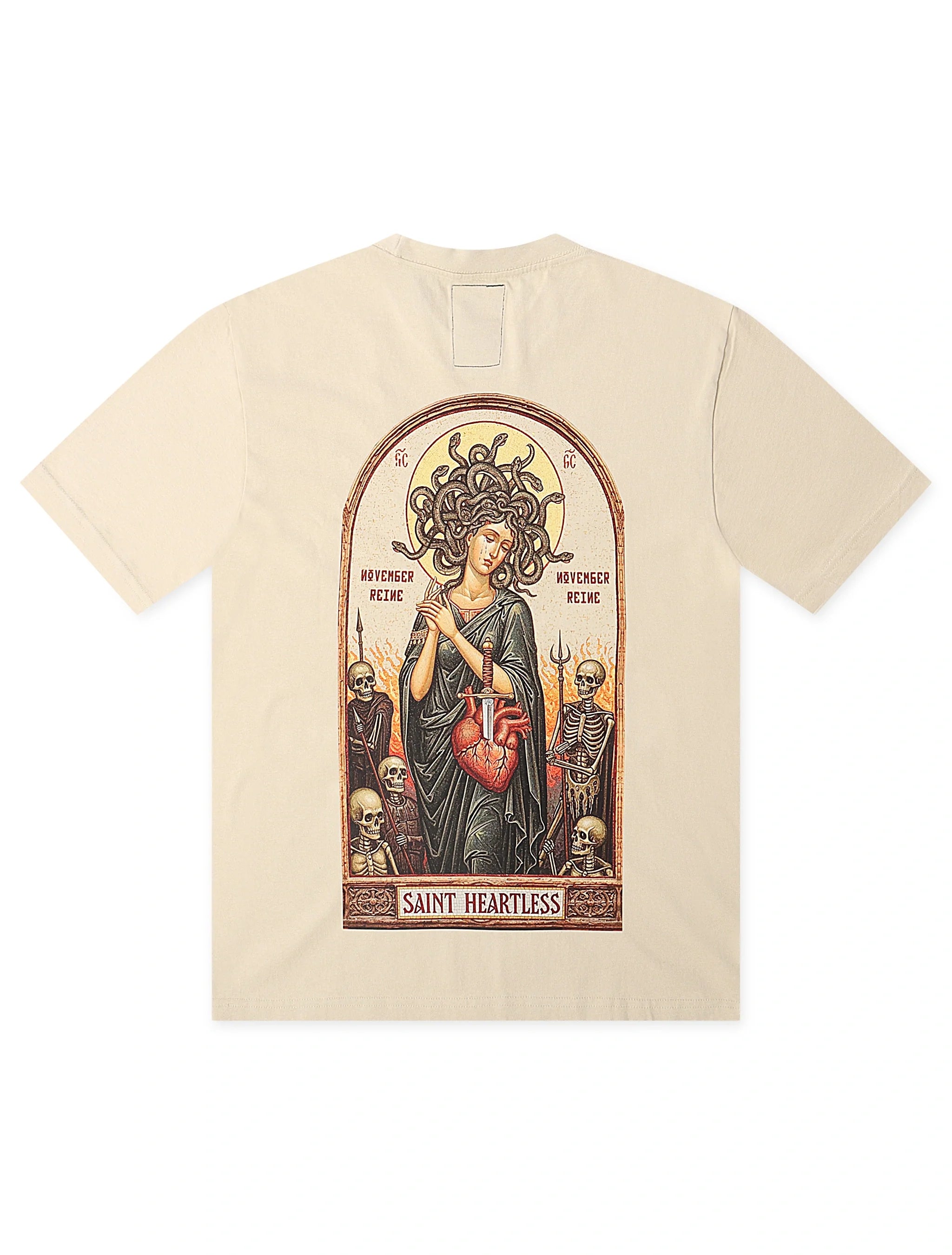 November Reign Saint Heartless Tee - Tan by Denim Exchange
