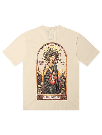 November Reign Saint Heartless Tee - Tan by Denim Exchange