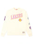 Mitchell & Ness Lakers Long Sleeve - Cream by Denim Exchange