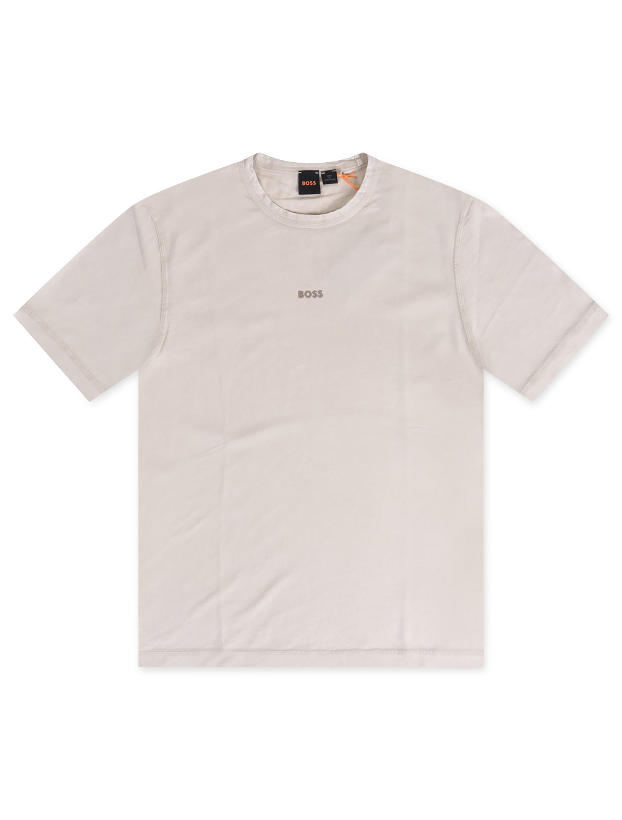Hugo Orange Tokks Tee - Cream by Denim Exchange