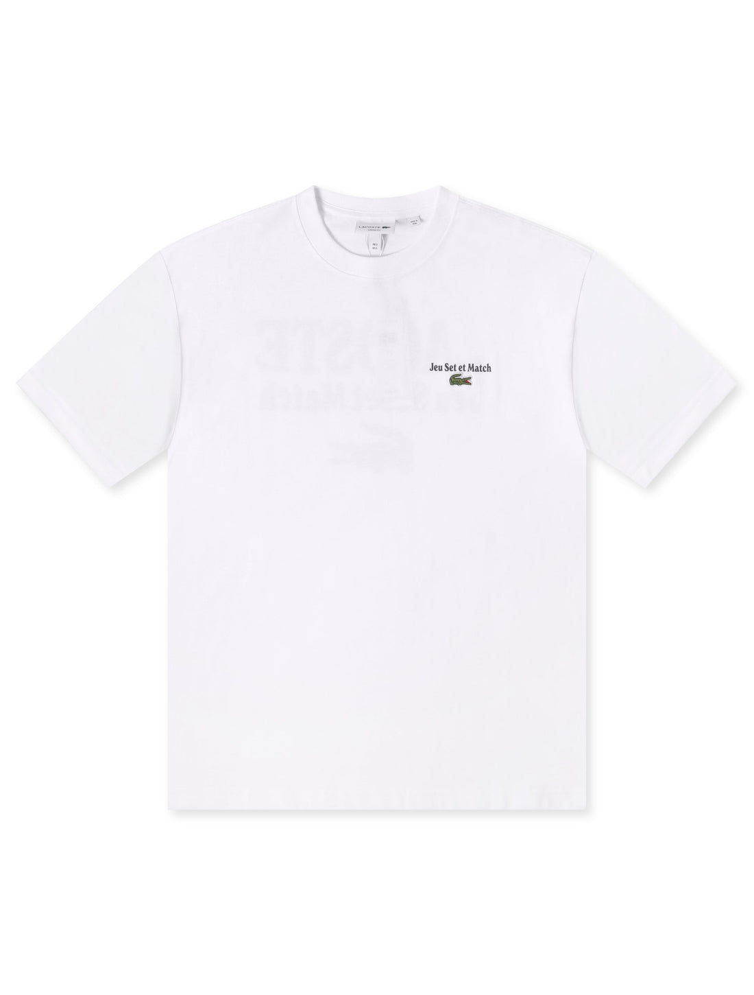 Lacoste Loose Fit Heavy Jersey Tee - White by Denim Exchange