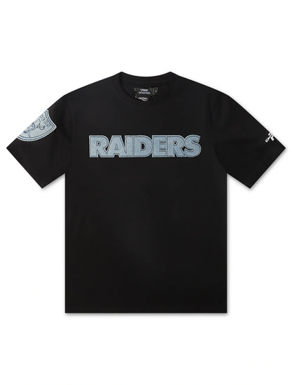 Pro Standard Las Vegas Raiders Varsity Blues Tee - Black by Denim Exchange