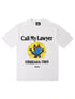 Market Studios Smiley Call My Lawyer Bear Tee - White by Denim Exchange