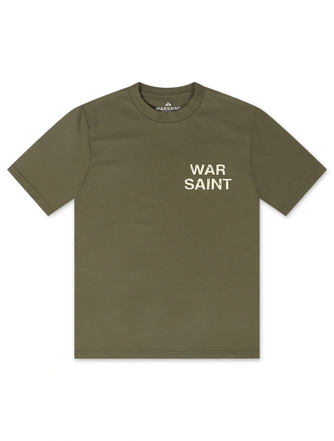 Warsaint LA Script Tee - Army/Cream 