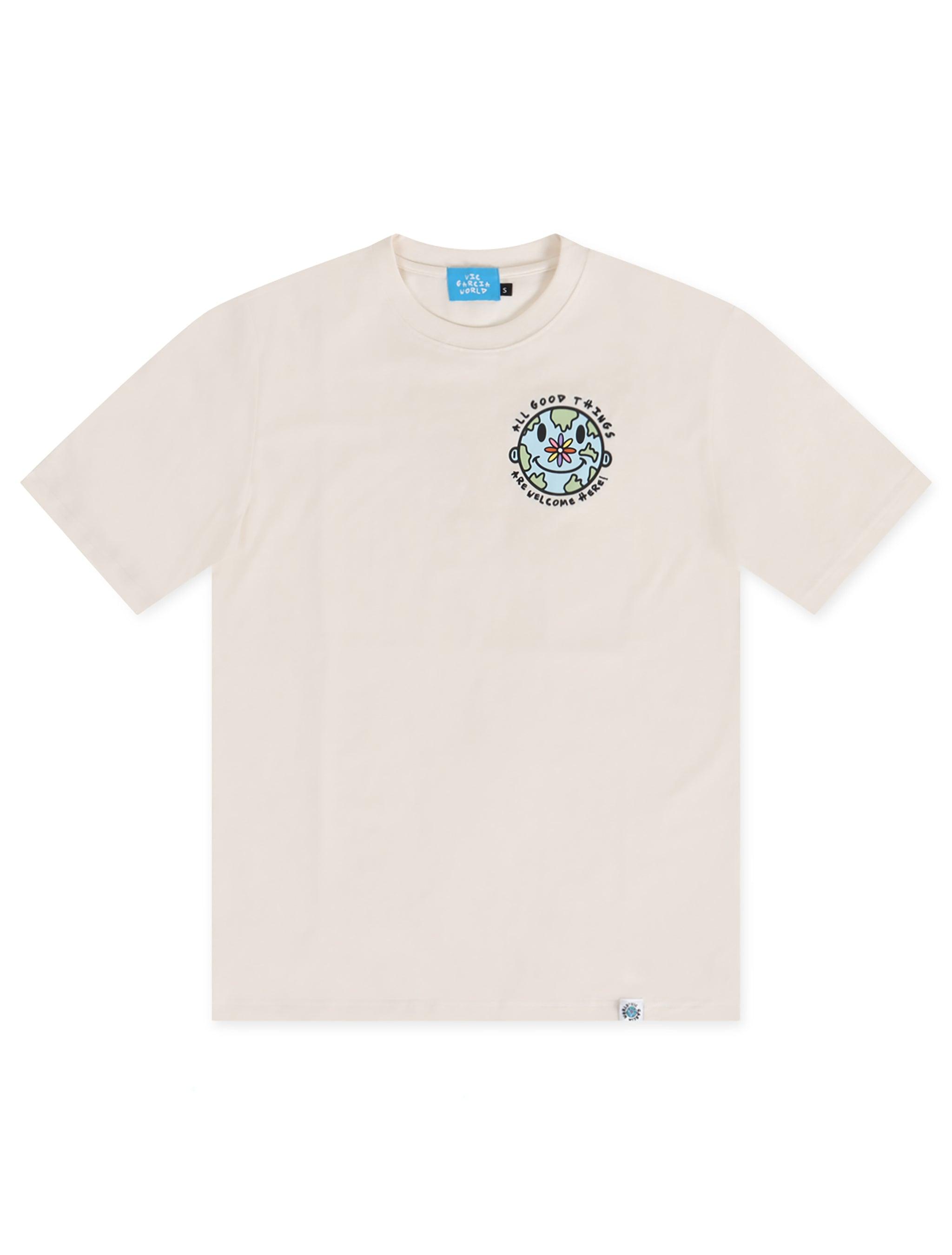 Vic Garcia World Love All Tee - Cream by Denim Exchange
