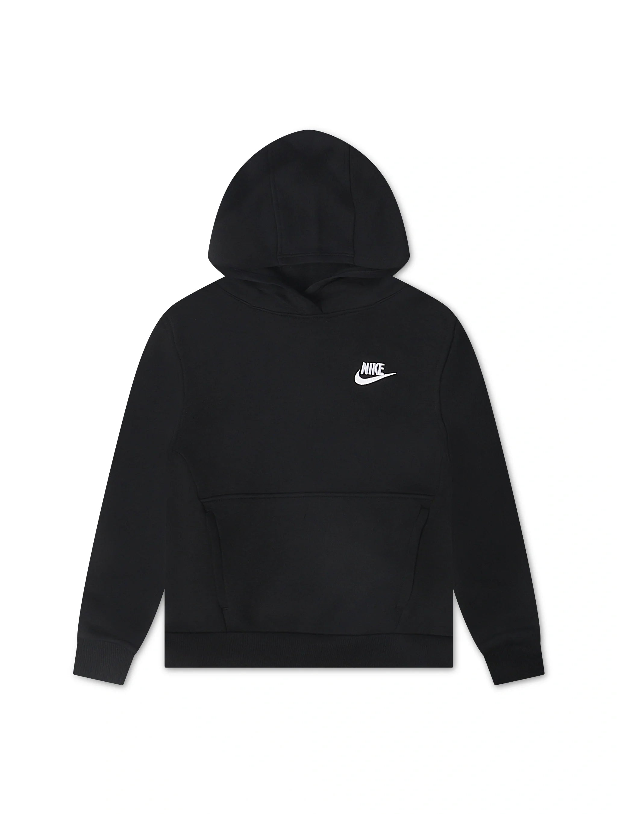 Nike Big Kids Sportswear Club Hoodie - Fleece Black/White by Denim Exchange