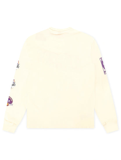 Mitchell &amp; Ness Lakers Long Sleeve - Cream by Denim Exchange