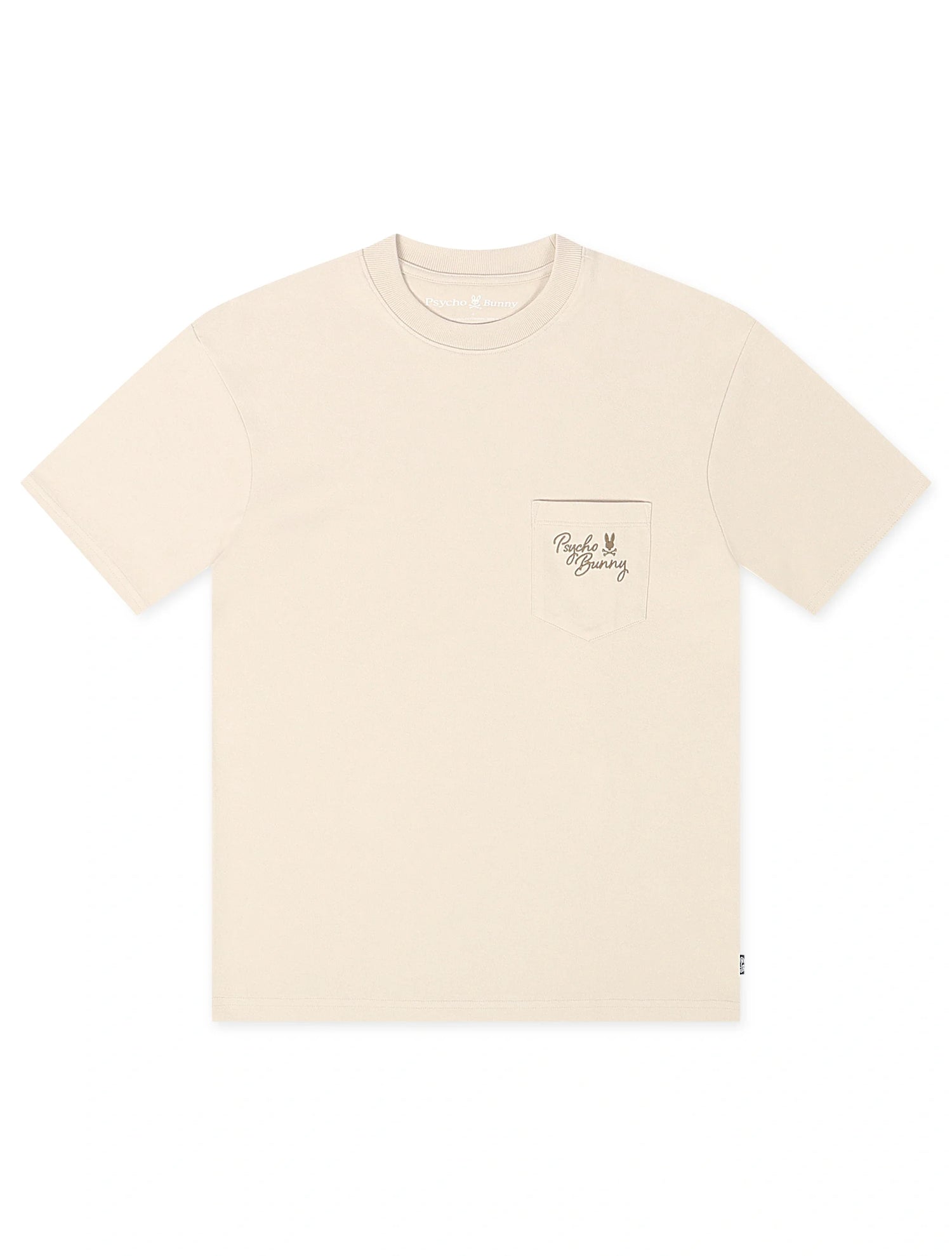 Psycho Bunny Desert Relaxed Pocket Tee - Natural Linen by Denim Exchange