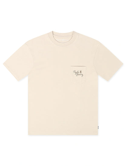 Psycho Bunny Desert Relaxed Pocket Tee - Natural Linen by Denim Exchange