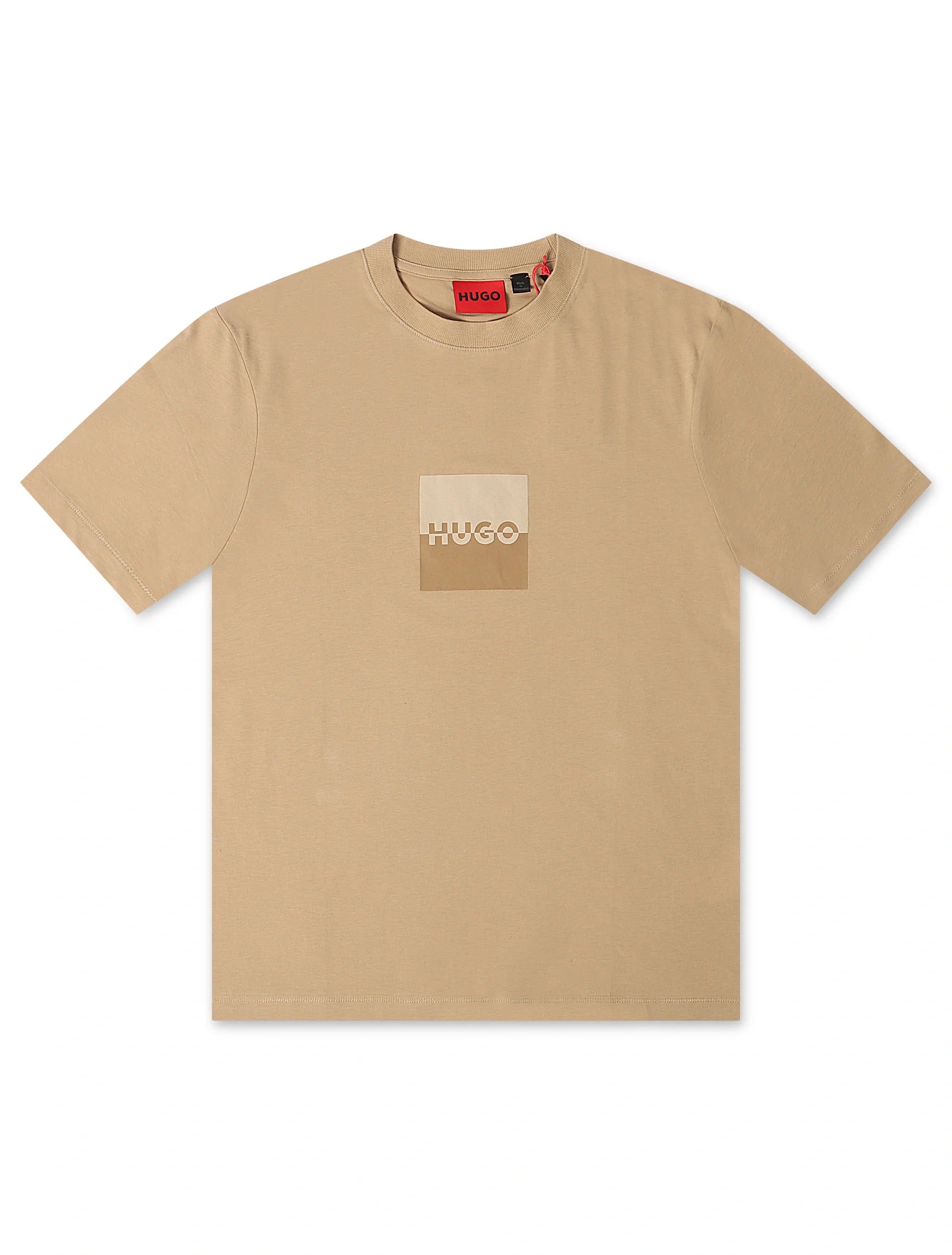 Hugo Dusplit Tee - Taupe by Denim Exchange