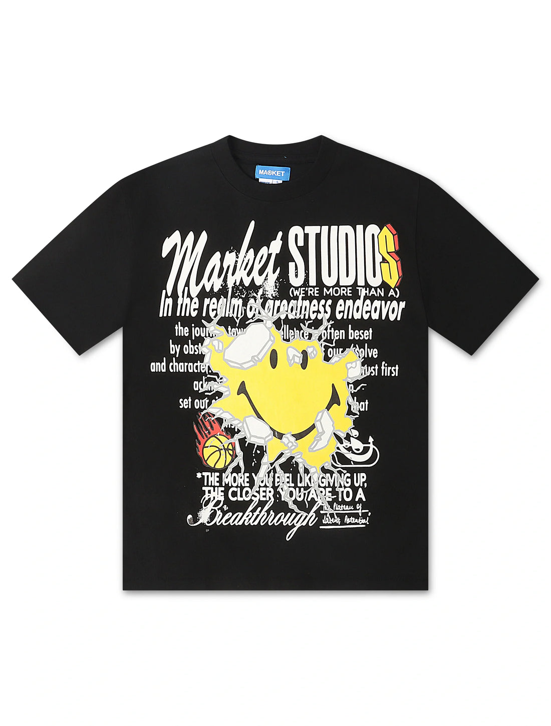 Market Studios Smiley Greatness Tee - Black by Denim Exchange