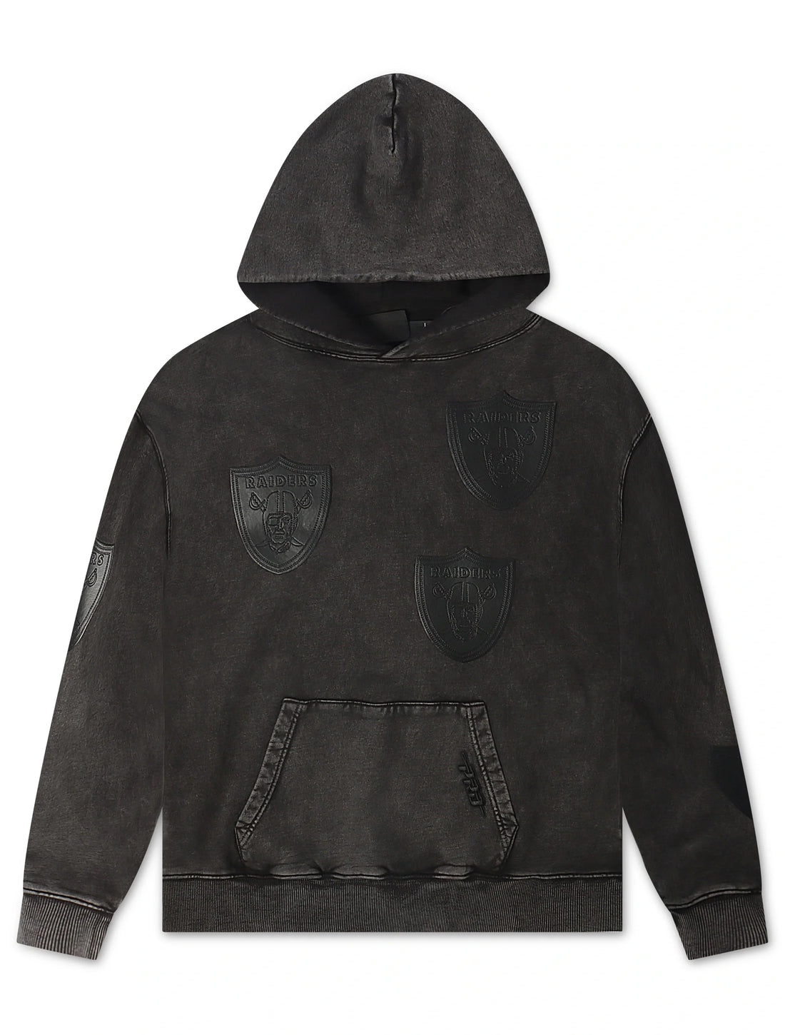 Pro Standard Raiders All Over Logo Hoodie - Washed Black by Denim Exchange