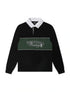 Psycho Bunny Kids Enzo Long Sleeve Rugby Tee - Black/Green by Denim Exchange