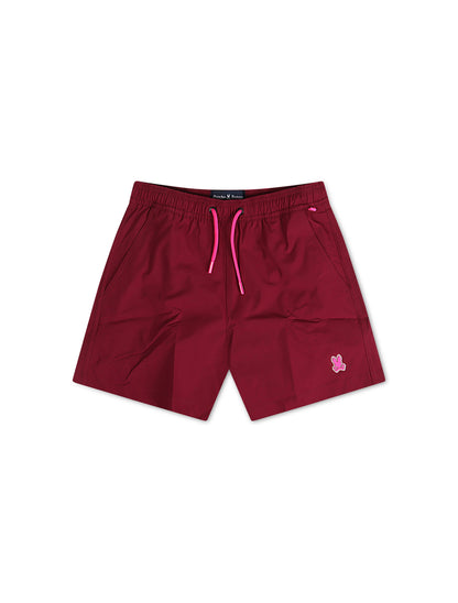 Psycho Bunny Kids Palmview Hydrochromic Swim Trunk - Crimson by Denim Exchange