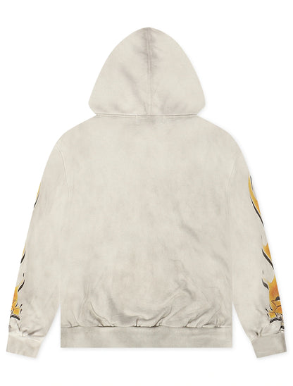 Majestik Mens Skull Tapestry Hoodie - Off White by Denim Exchange