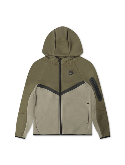 Nike Big Kids Sportswear Tech Fleece Jacket - Medium Olive by Denim Exchange