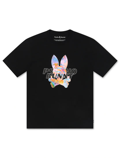 Psycho Bunny Milos Graphic Tee - Black by Denim Exchange