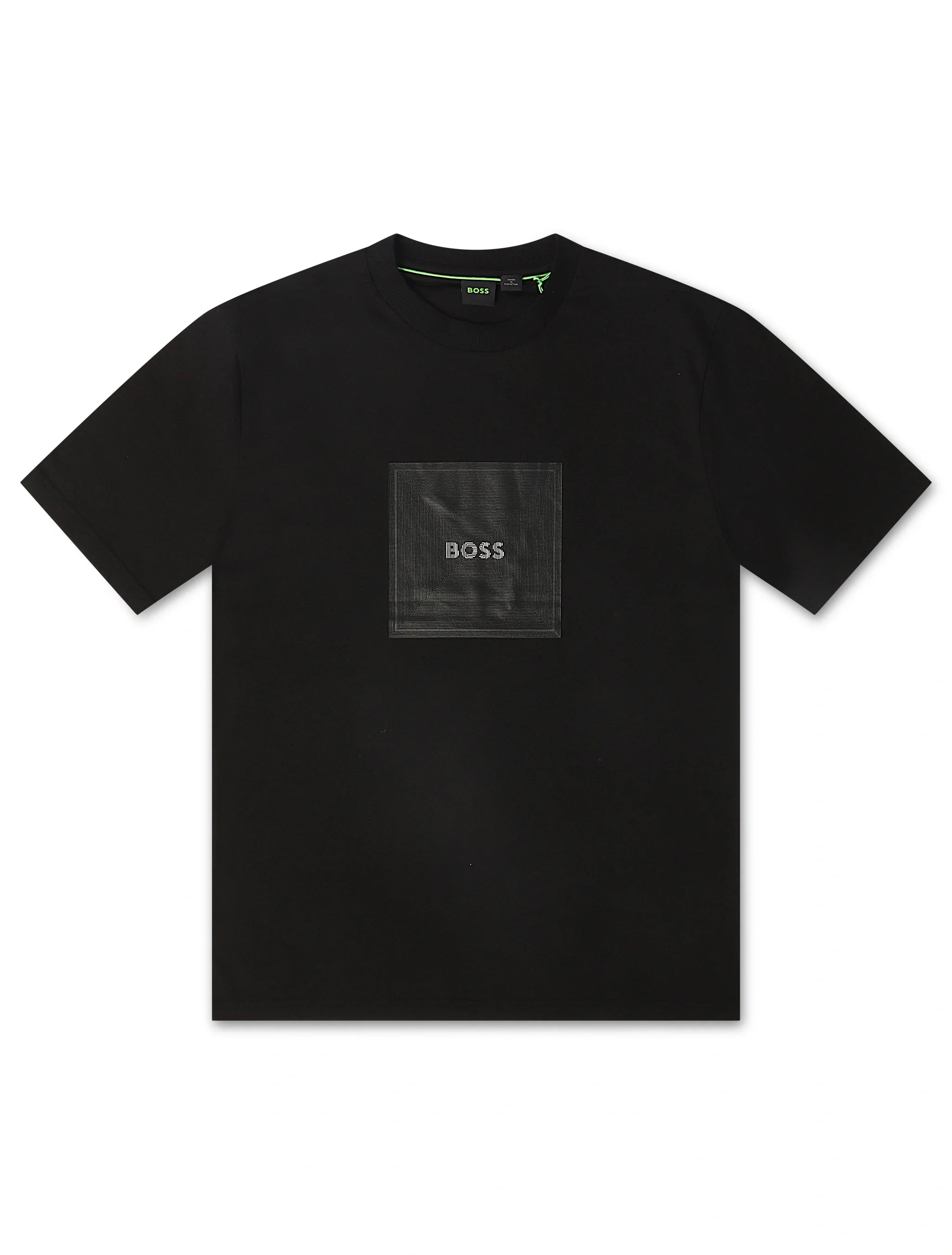Boss Green Logo Rib Tee - Black by Denim Exchange