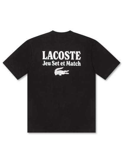 Lacoste Loose Fit Heavy Jersey Tee - Black by Denim Exchange