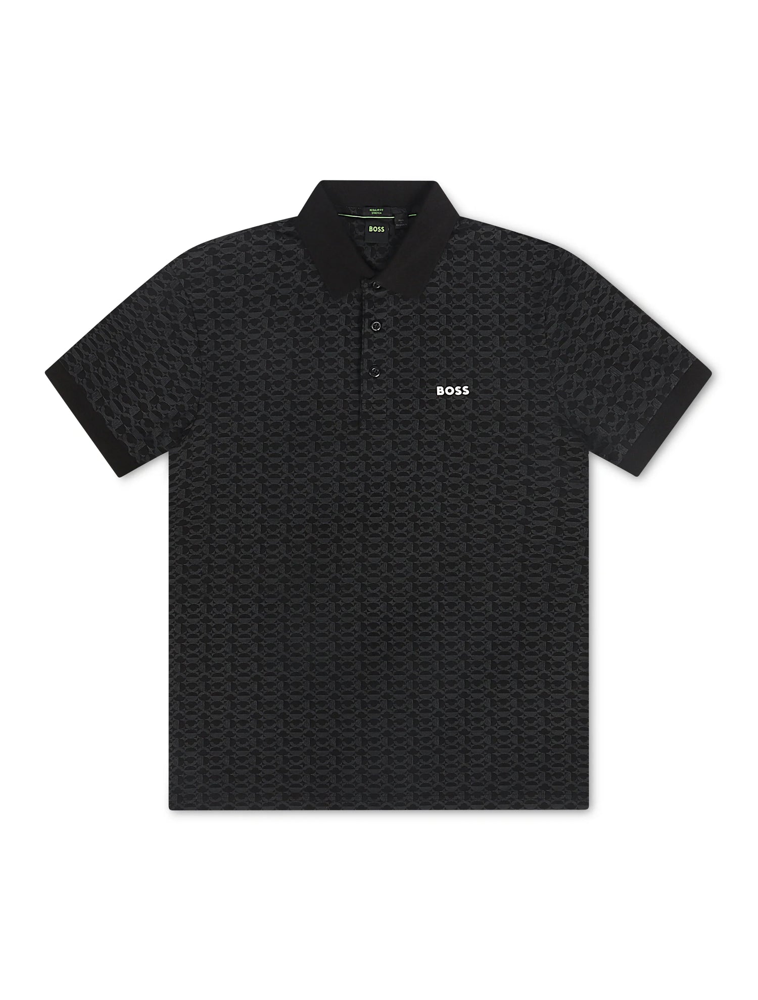 Boss Green Paddy Striped C Polo - Black by Denim Exchange