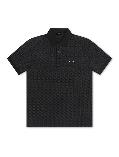 Boss Green Paddy Striped C Polo - Black by Denim Exchange