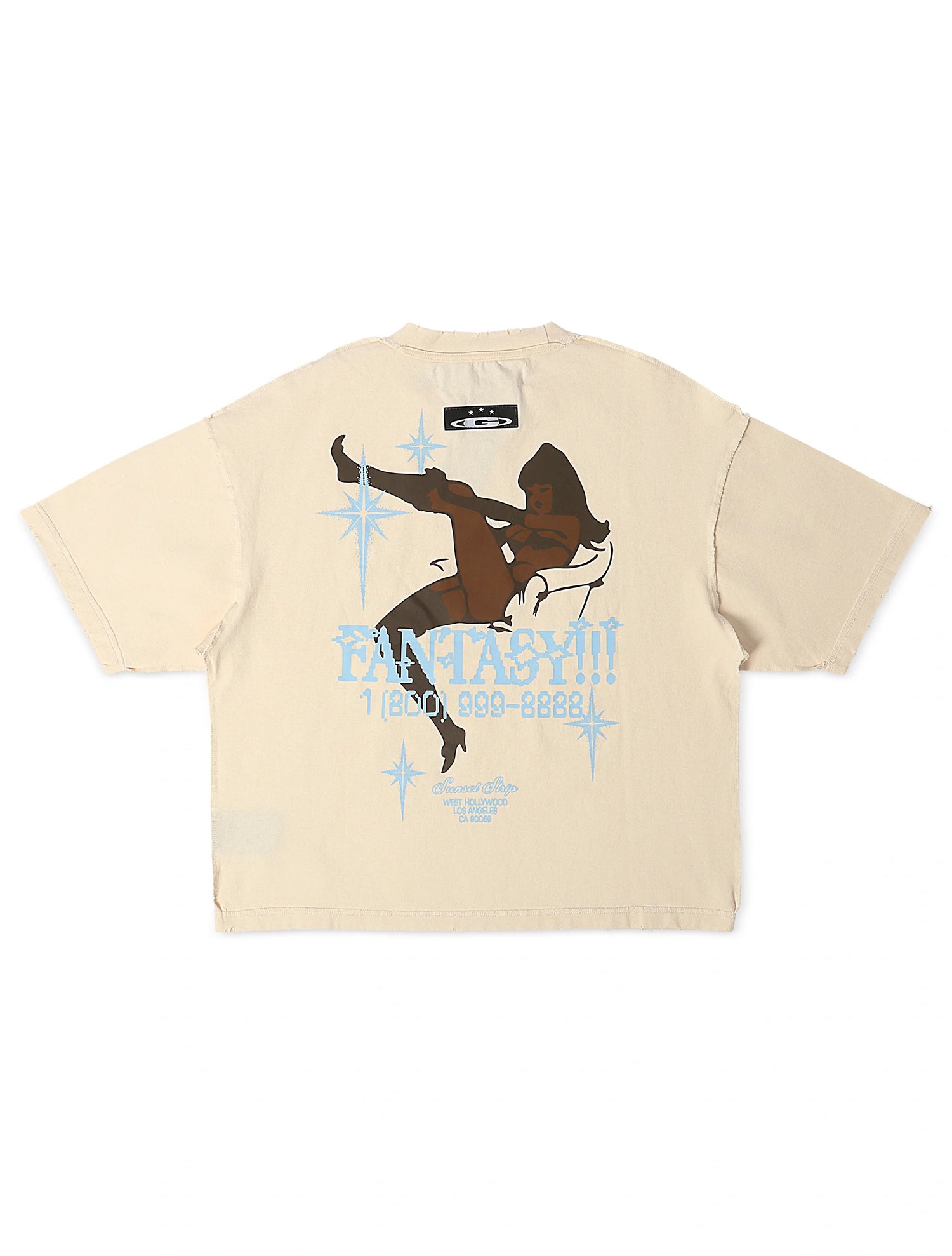 Gala Original Fantasy Cropped Tee - Cream by Denim Exchange