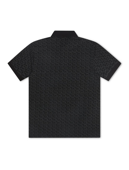 Boss Green Paddy Striped C Polo - Black by Denim Exchange