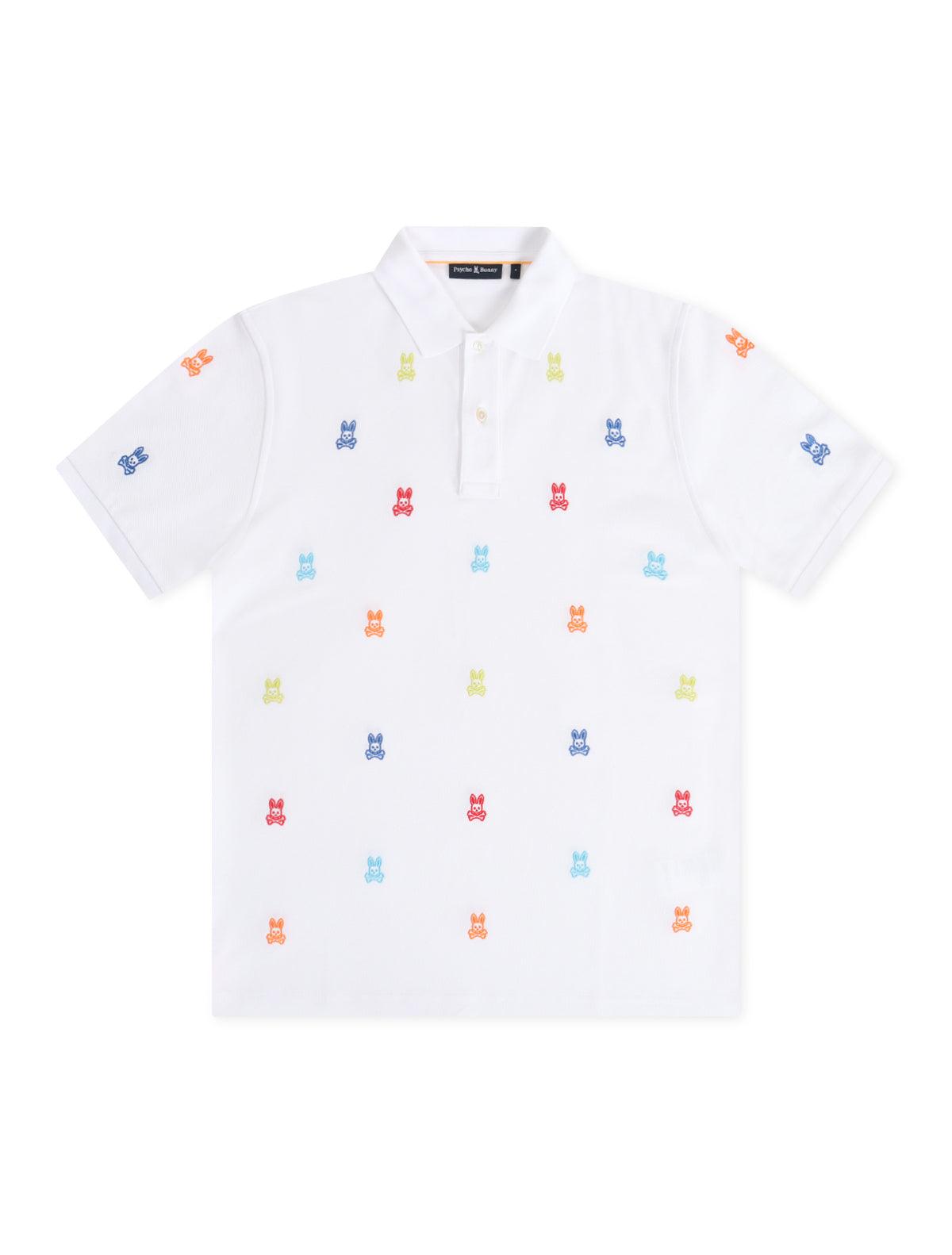 Psycho Bunny Bonham Pique Polo - White by Denim Exchange